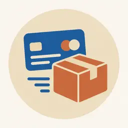 Carte bancaire et colis : le thème paiement et livraison.